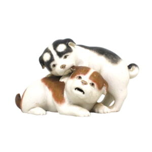 Japanese Porcelain Dog Group | Kutani