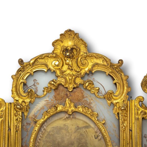 Close up of the French Belle Epoque Ormolu photo frame