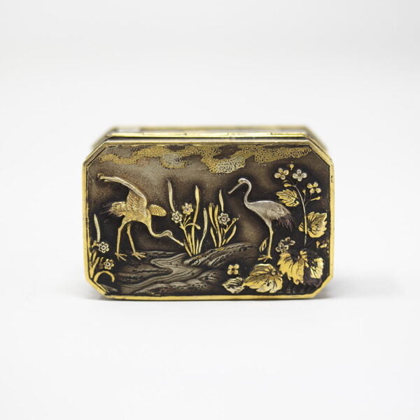 Japanese Shakudo Pill Box | Kozan - Image 2