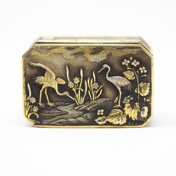 Japanese Shakudo Pill Box | Kozan - Image 3