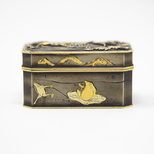 Japanese Shakudo Pill Box | Kozan - Image 4