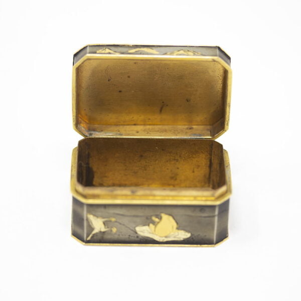 Japanese Shakudo Pill Box | Kozan - Image 11
