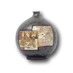 Japanese Meiji Period Silver On-Laid Vase | Kinkozan