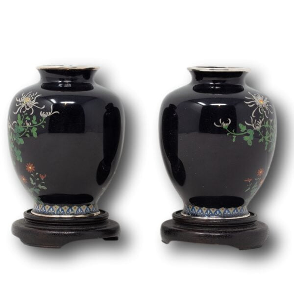 Side of the Japanese Cloisonne Enamel Vases Ando Company (att.)