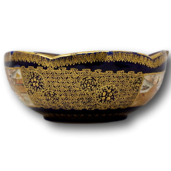 Side of the Japanese Satsuma Bowl by Kinkozan
