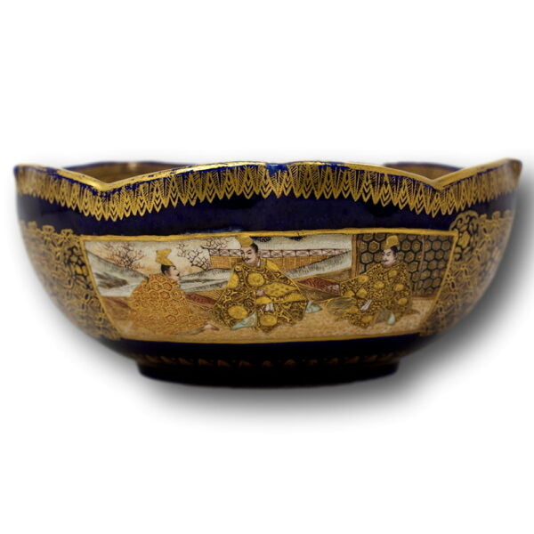 Rear of the Japanese Satsuma Bowl by Kinkozan