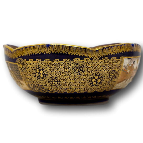 Side of the Japanese Satsuma Bowl by Kinkozan