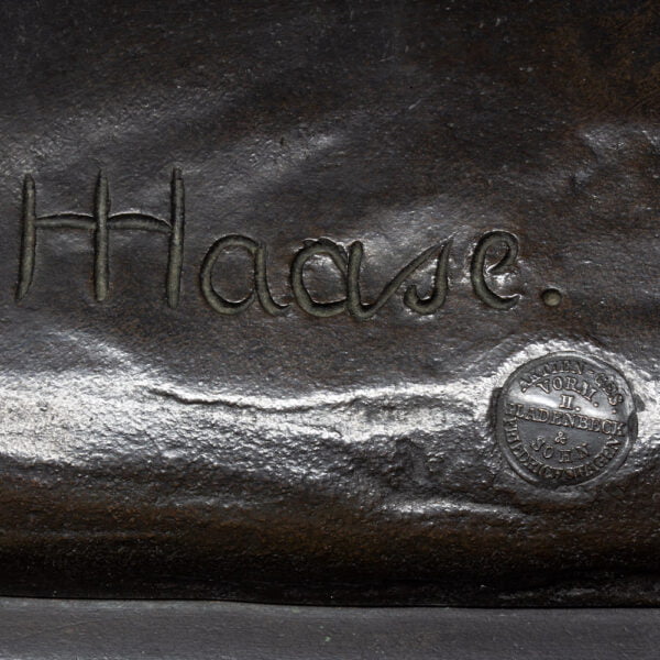 Close up of the HHaase signature and German foundry mark