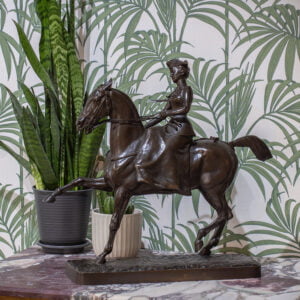 Comet Henri-Geoffroy de la Planche de Ruillé Bronze in a decorative setting for scale.