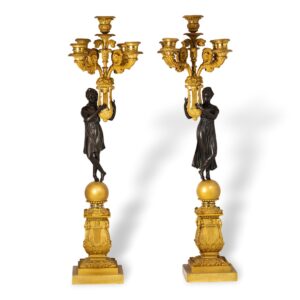Front of the French Empire candelabras