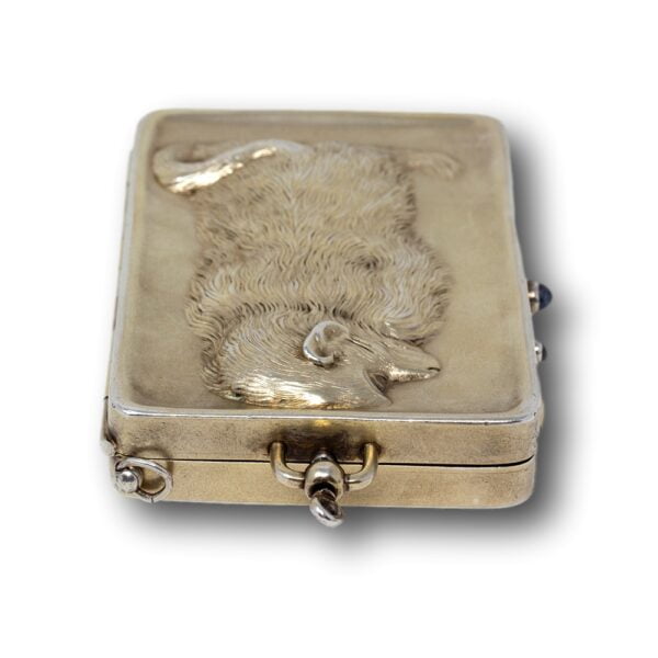 Top overview of the German Silver Gilt Minaudiere by Louis Kuppenheim