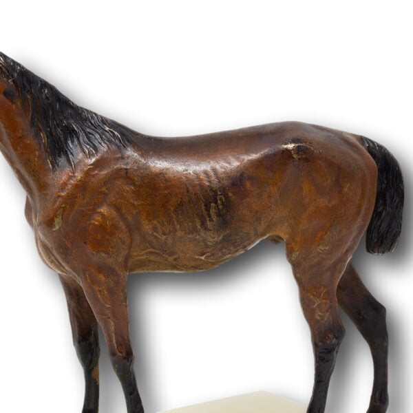 Close up of the Austrian cold painted bronze horses body