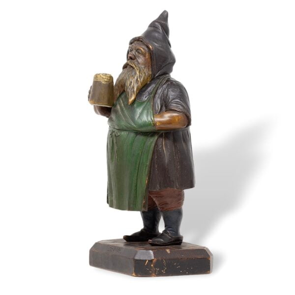Front overview of the Swiss Black Forest Gnome Tobacco Jar