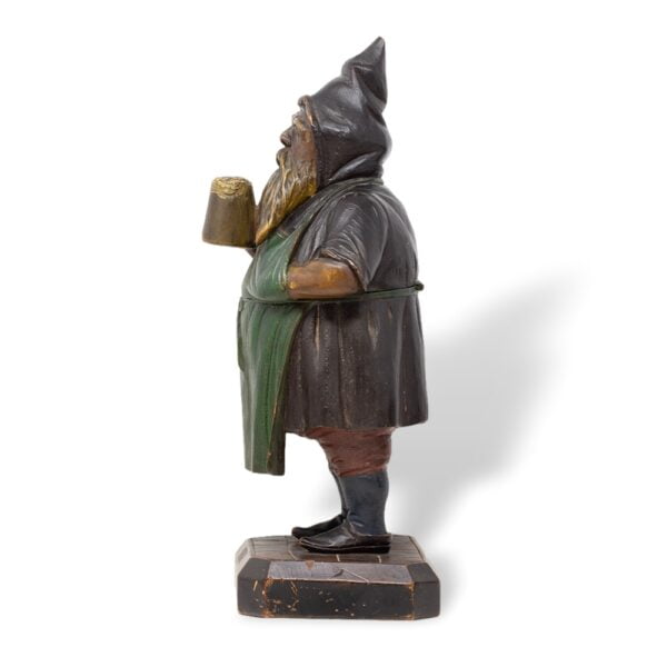 Side of the Swiss Black Forest Gnome Tobacco Jar