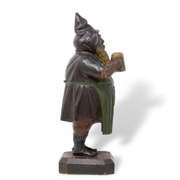 Side of the Swiss Black Forest Gnome Tobacco Jar