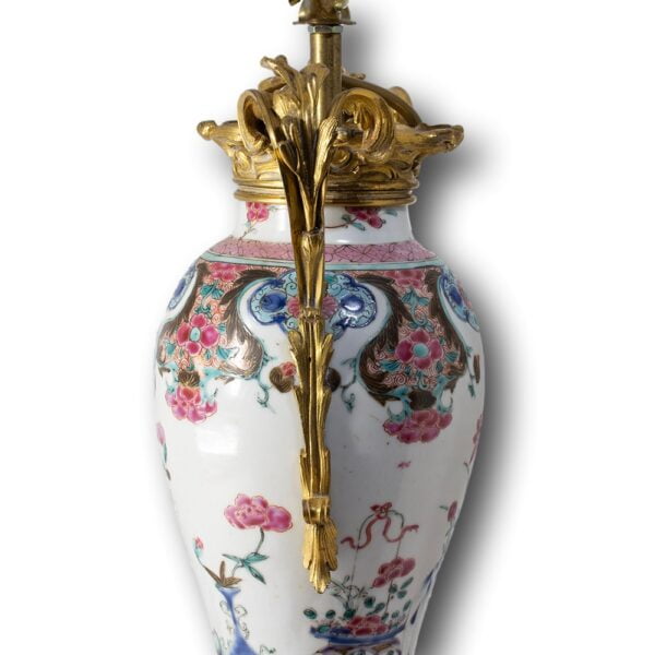 Side of the porcelain vases with ormolu mounts