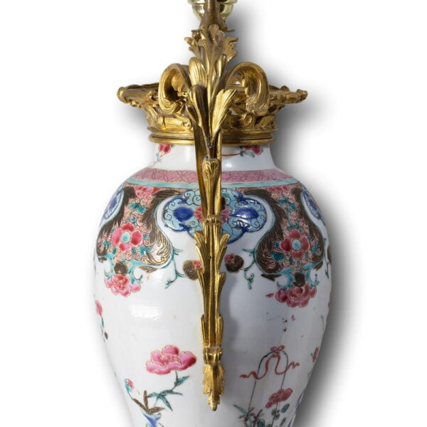Side of the porcelain vases with ormolu mounts