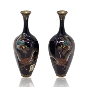 Overview of the cloisonne enamel vases
