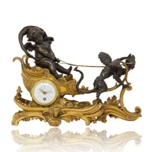 Front of the Francois Linke Chariot Clock