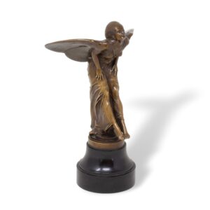 Front overview of the Austrian Bronze Sculpture of Psyche “Butterfly Woman” by Franz Mazura
